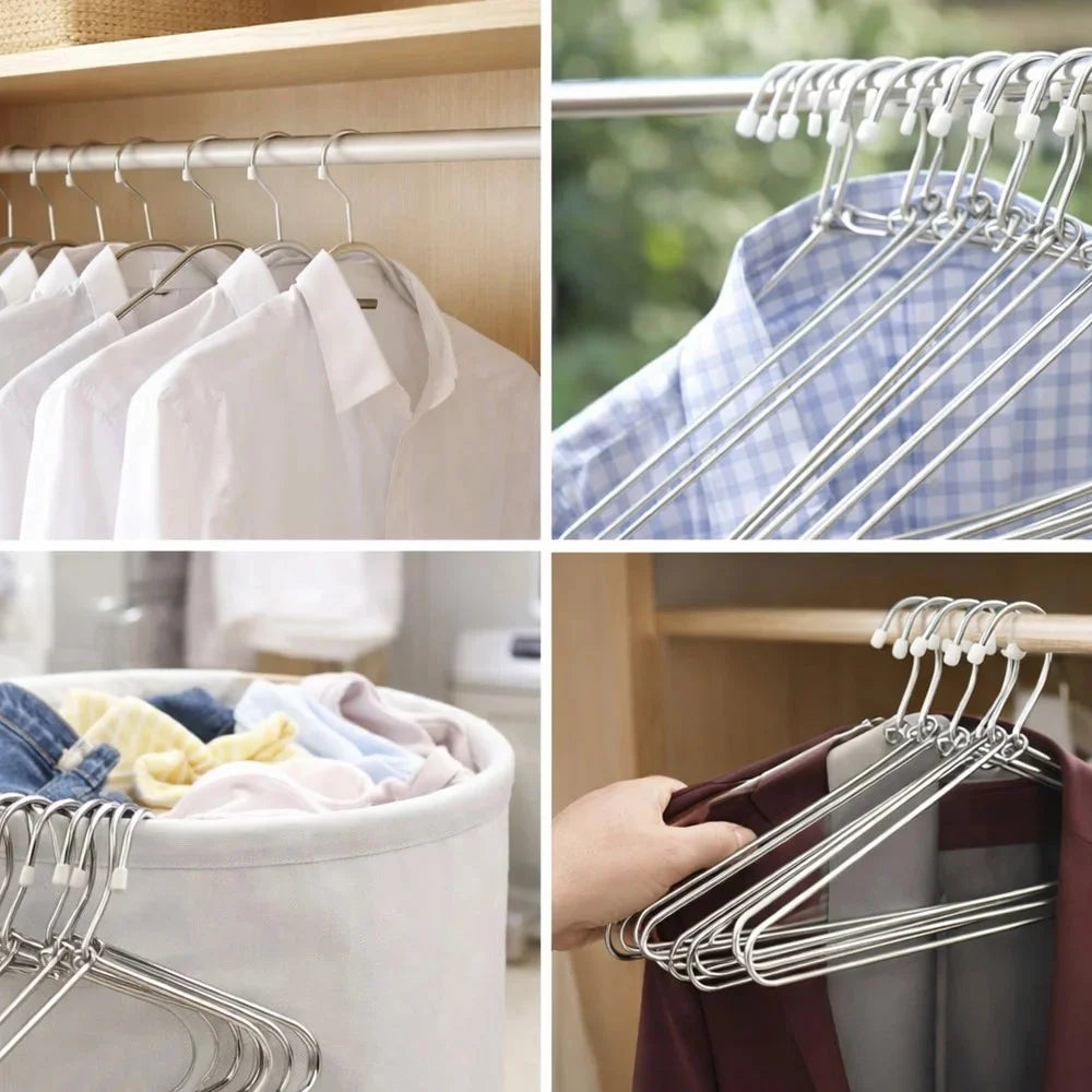 Stainless Steel Cloth Hanger (Silver)