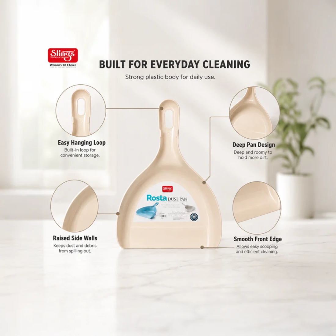Slings Rosta Large Plastic Dust Pan