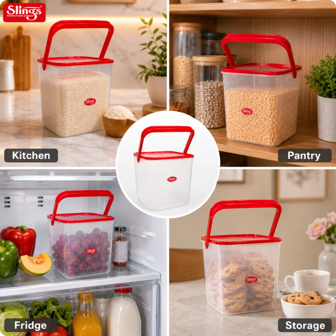 Slings Multipurpose Square Storage Container (5000 ml)