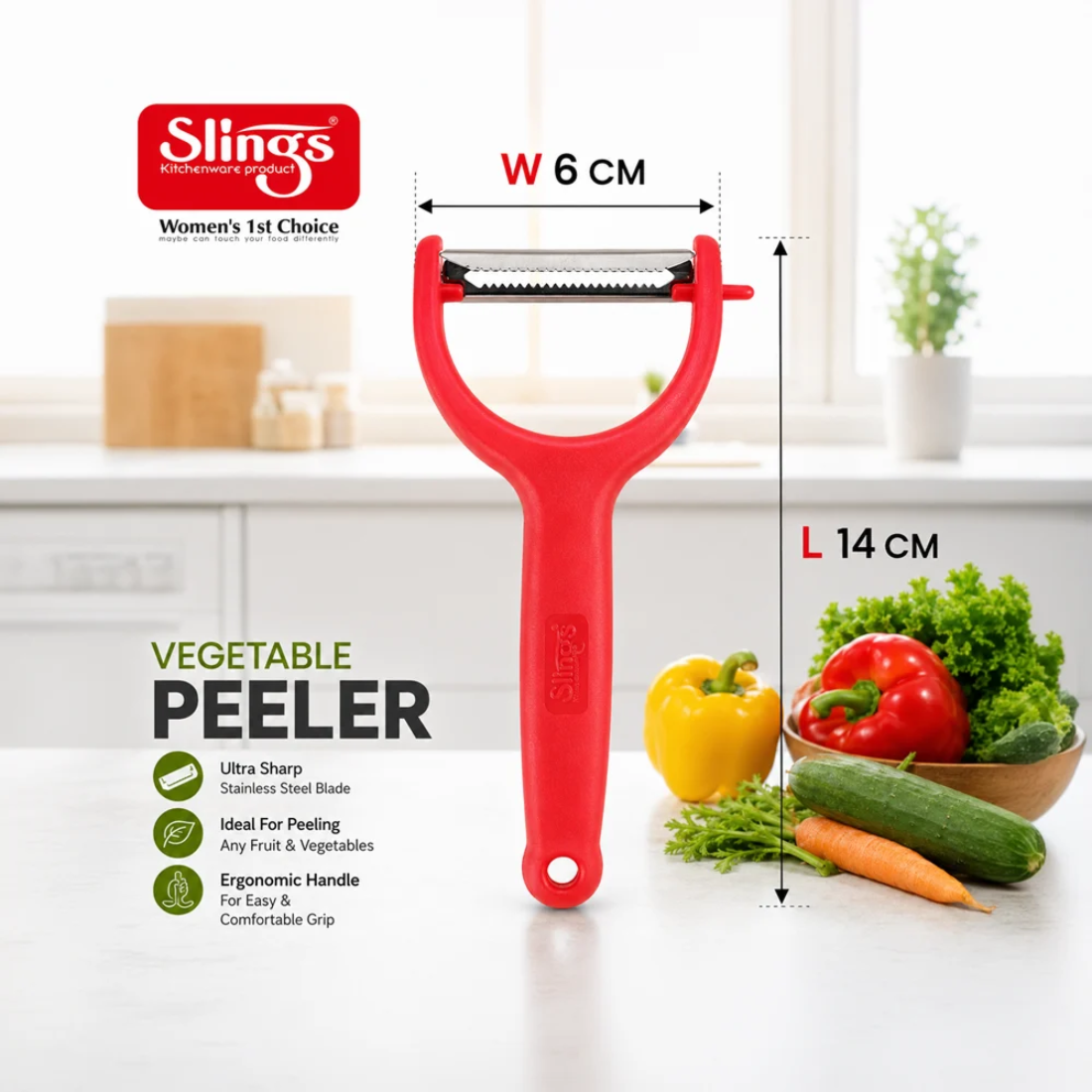 Slings Ergonomic Y-Shaped Vegetable Peeler
