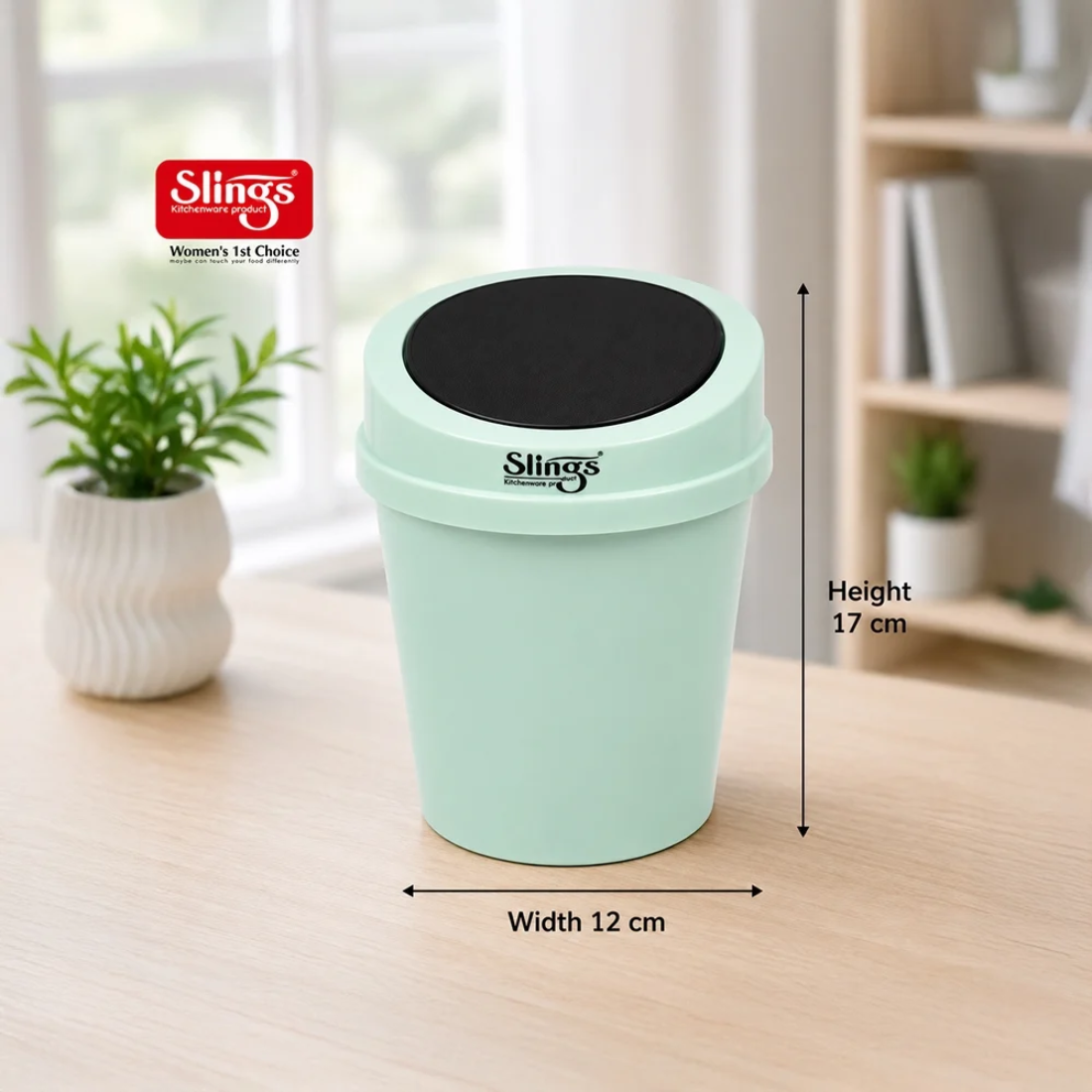 Slings Desk Push-Up Dustbin