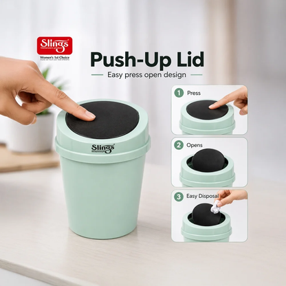 Slings Desk Push-Up Dustbin