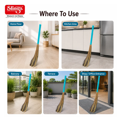 Slings Natural Grass Laxmi Broom
